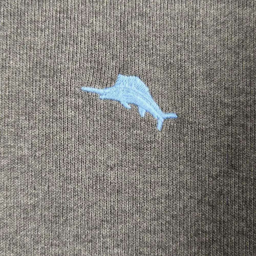 Tommy Bahama Half-Zip Charcoal Heather Antigua Cove Mens X-Large Relax Pullover - Picture 8 of 15